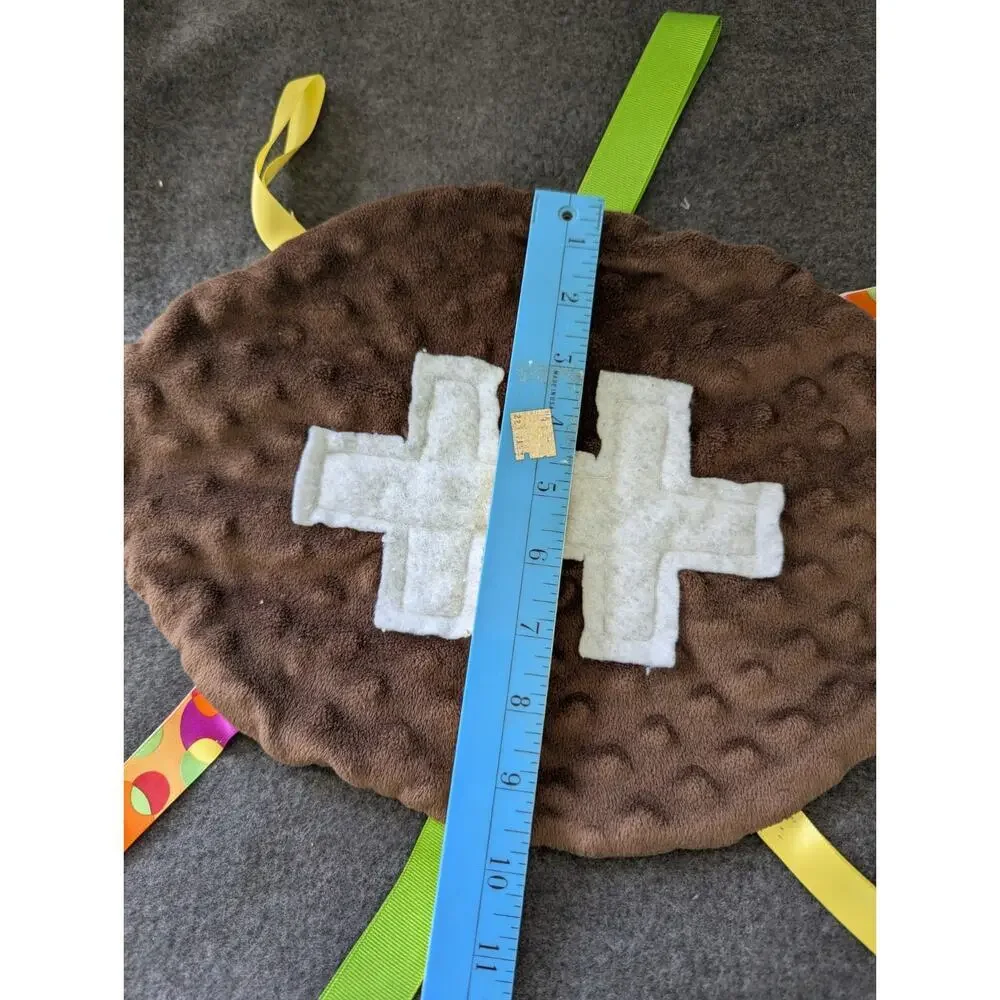 Handmade?  Football Baby Blanket Brown ,Lovey, With‎ Tags, See Photos